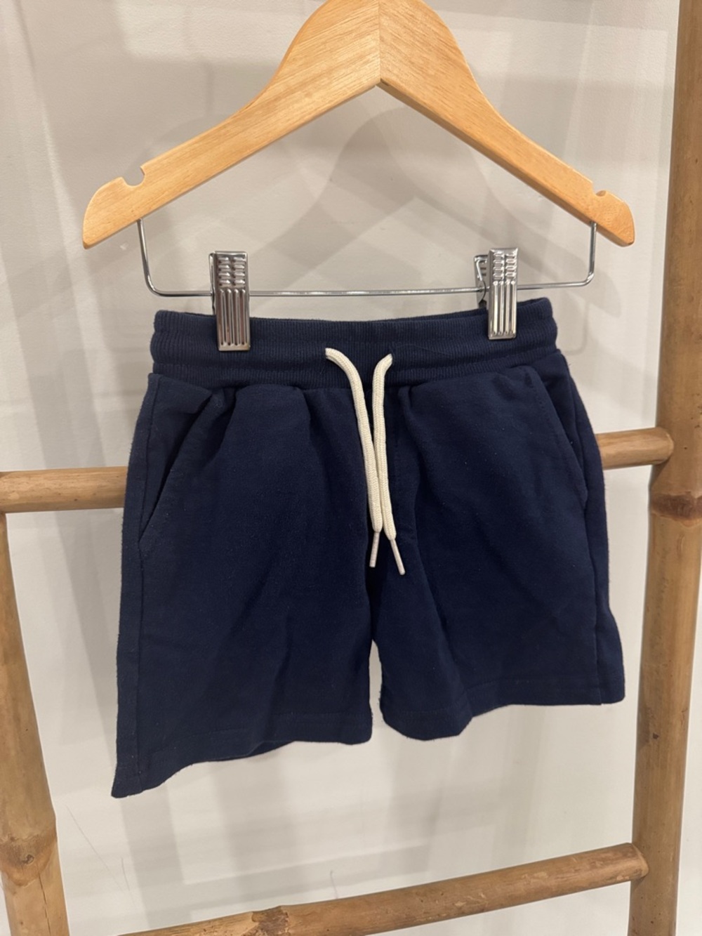 Mayoral Navy Kids Shorts with White Label Detail
